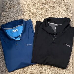 Columbia Men's Polo Shirts - Navy and Black